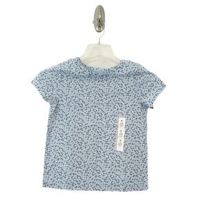 Cat & Jack™ Girls' Short Sleeve Classic Fit T-Shirt Light Blue Floral Size M (8)
